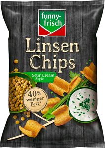 Chipsfrisch Funny-Frisch Lentil Chips Sour Cream 90g
