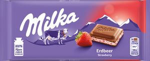 Milka Chocolate Bar Strawberry 100g