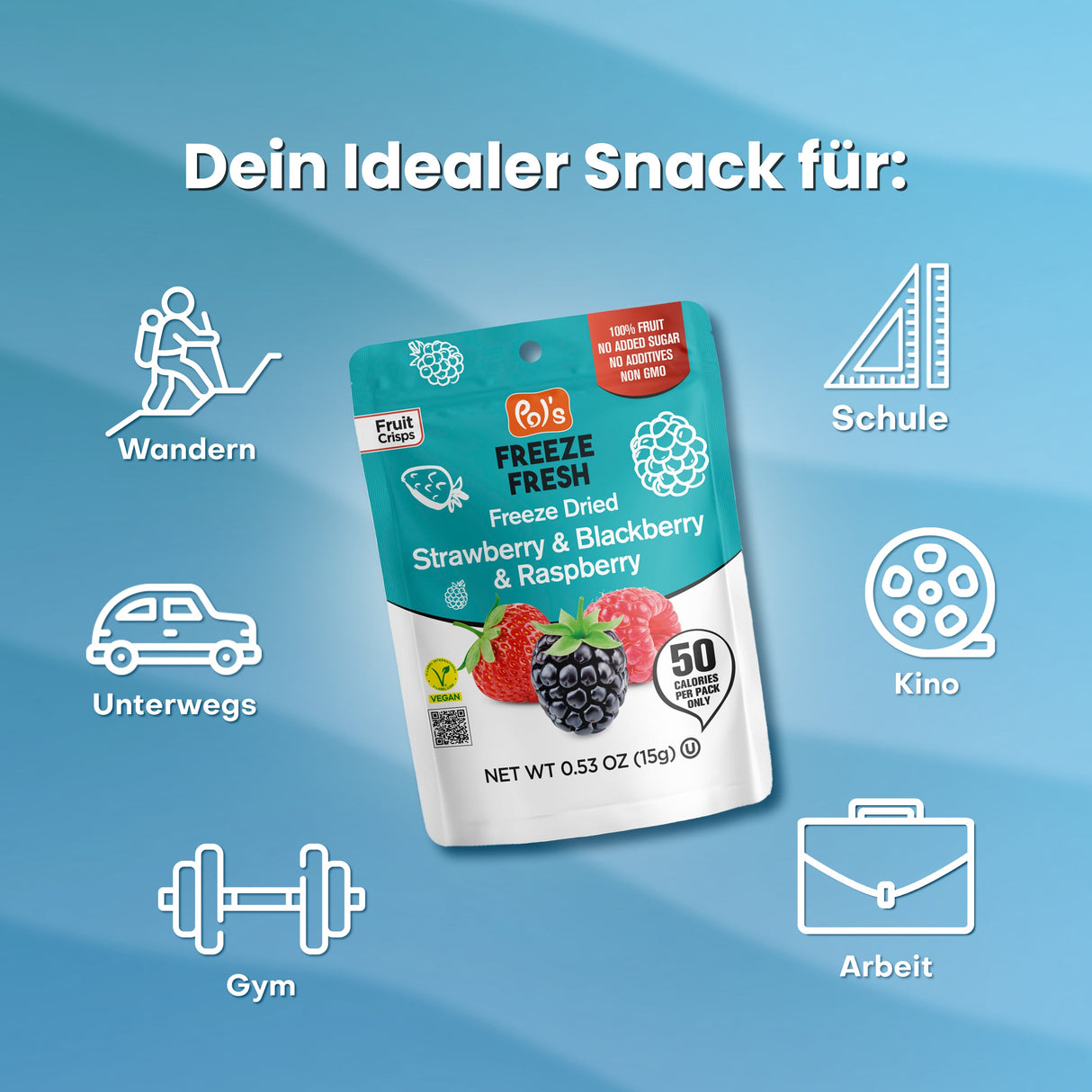 Pol's Freeze Fresh Erdbeere, Himbeere & Brombeere MIX 15g