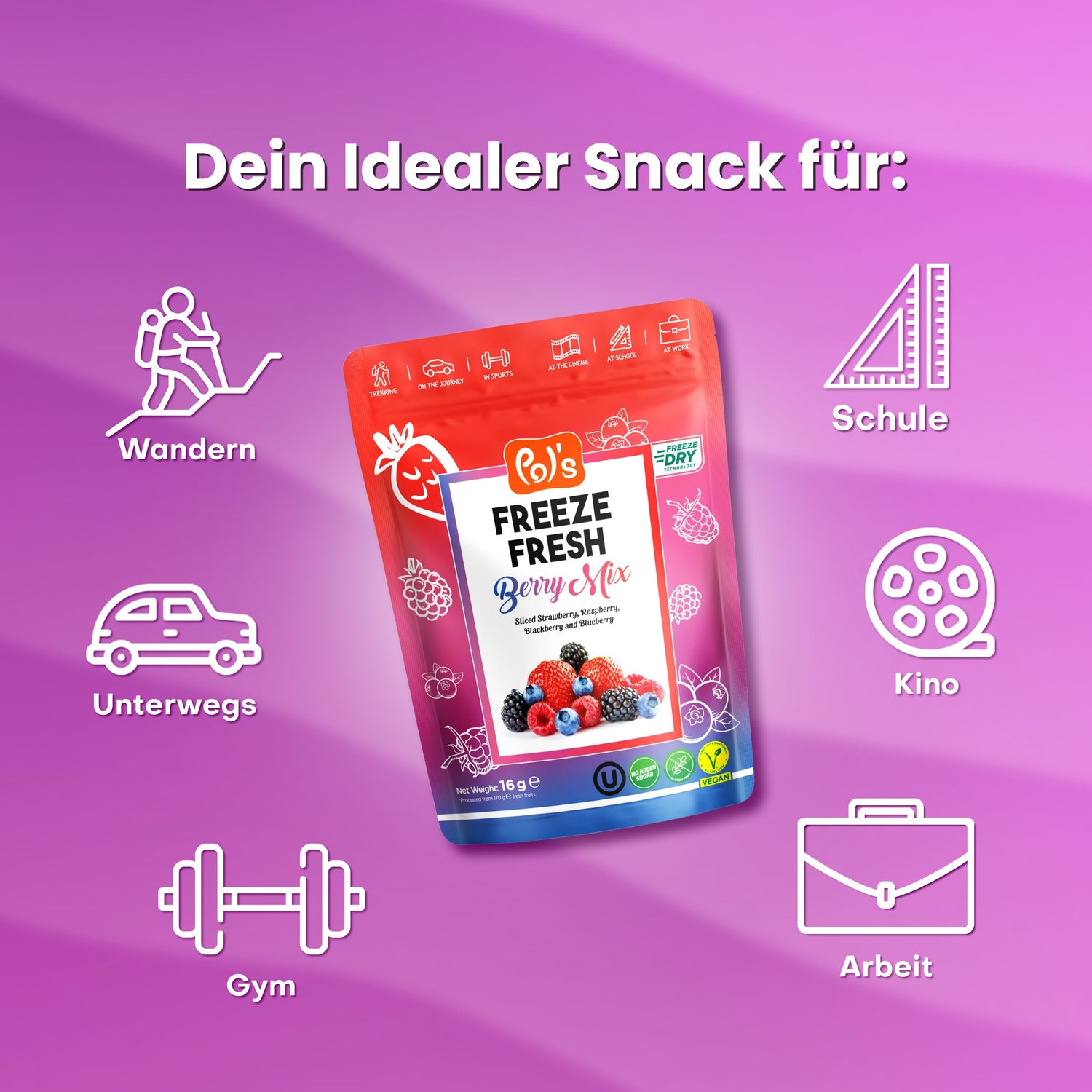 Pol's Freeze Fresh Berry Mix 16g