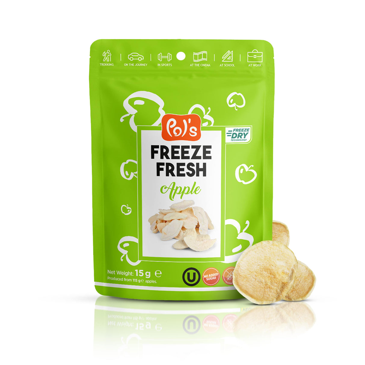Pol's Freeze Fresh gefriergetrocknete Apfel Fruchtchips 15g