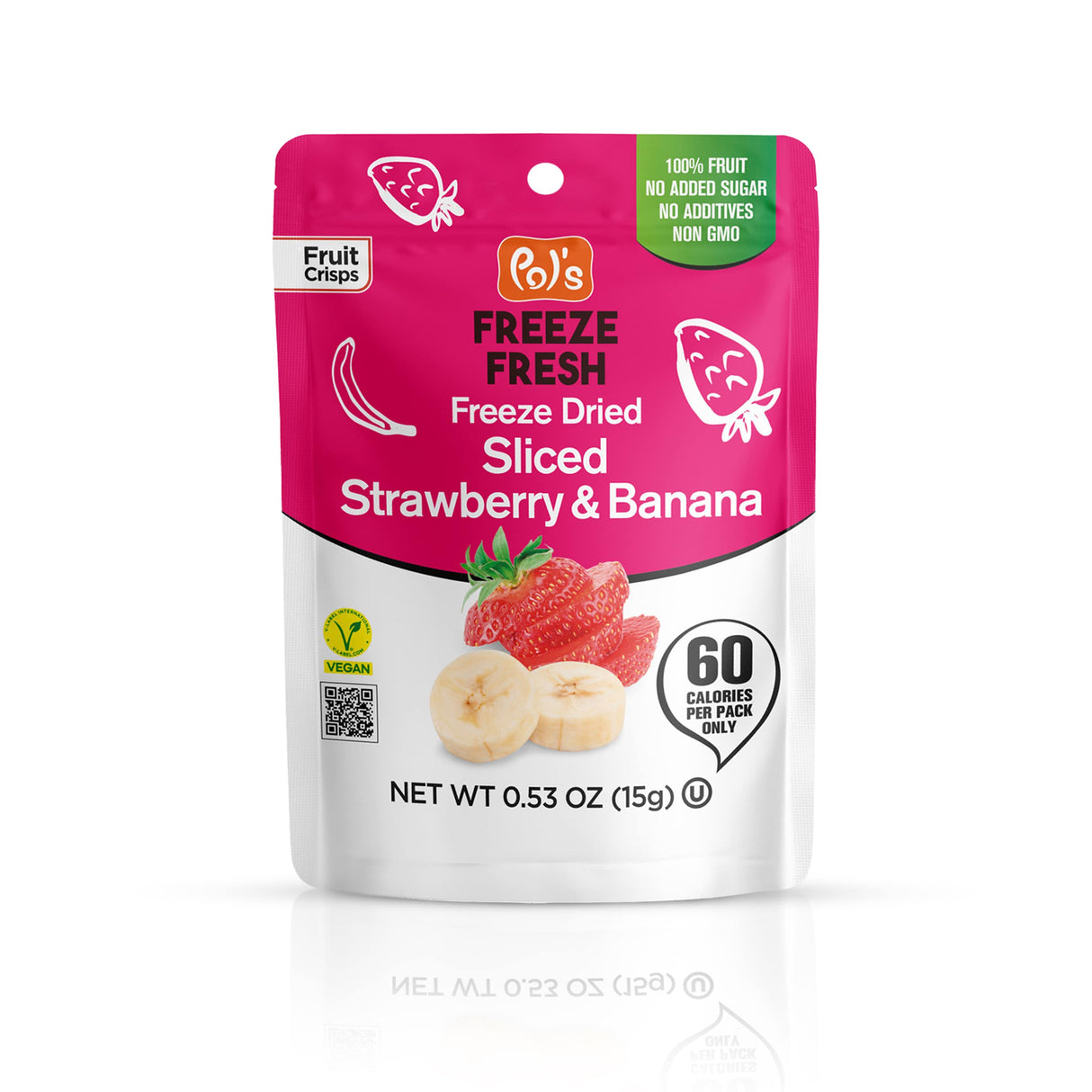 Pol's Freeze Fresh Sliced Strawberry & Banana 15g