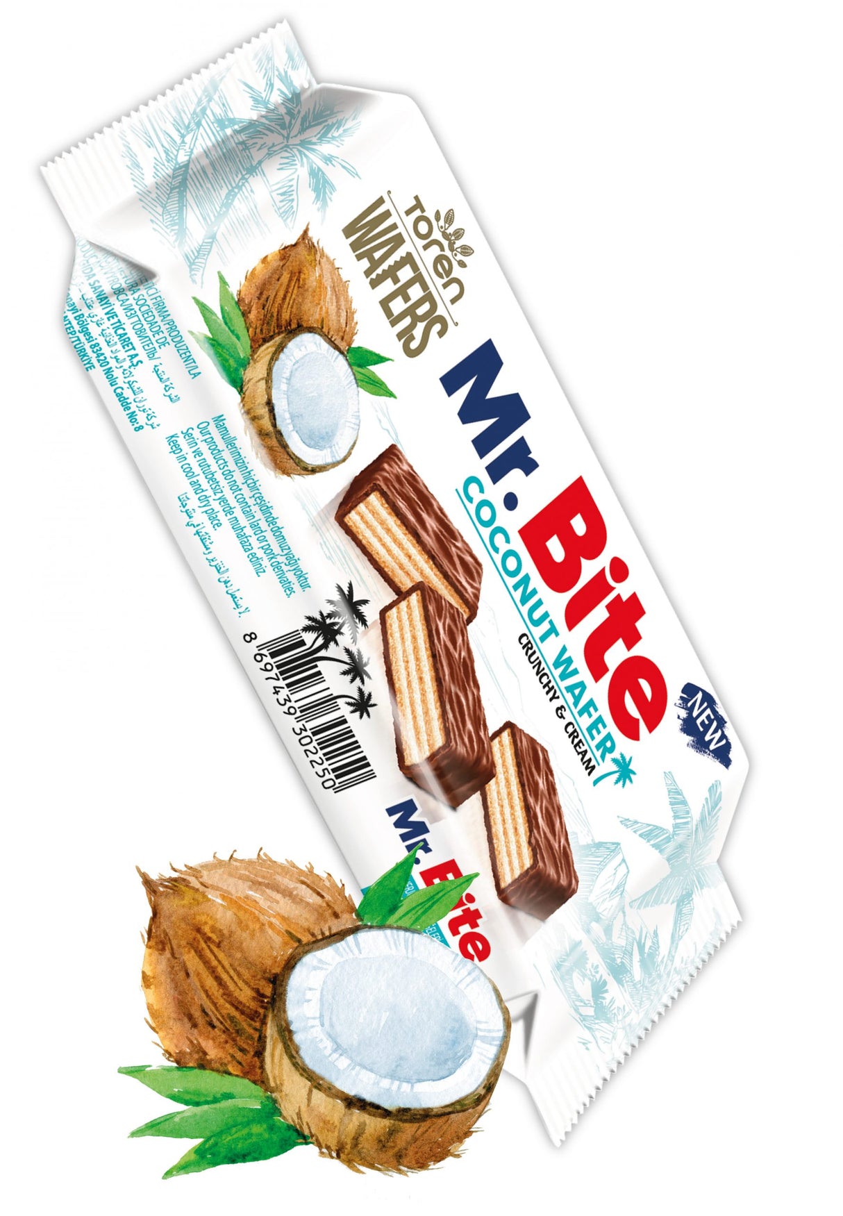 Toren Mr.Bite Wafers Coconut 35g
