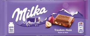 Milka Tafelschokolade Trauben-Nuss 100g