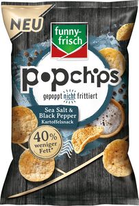 Funny-Frisch Popchips Sea Salt & Black Pepper 80g