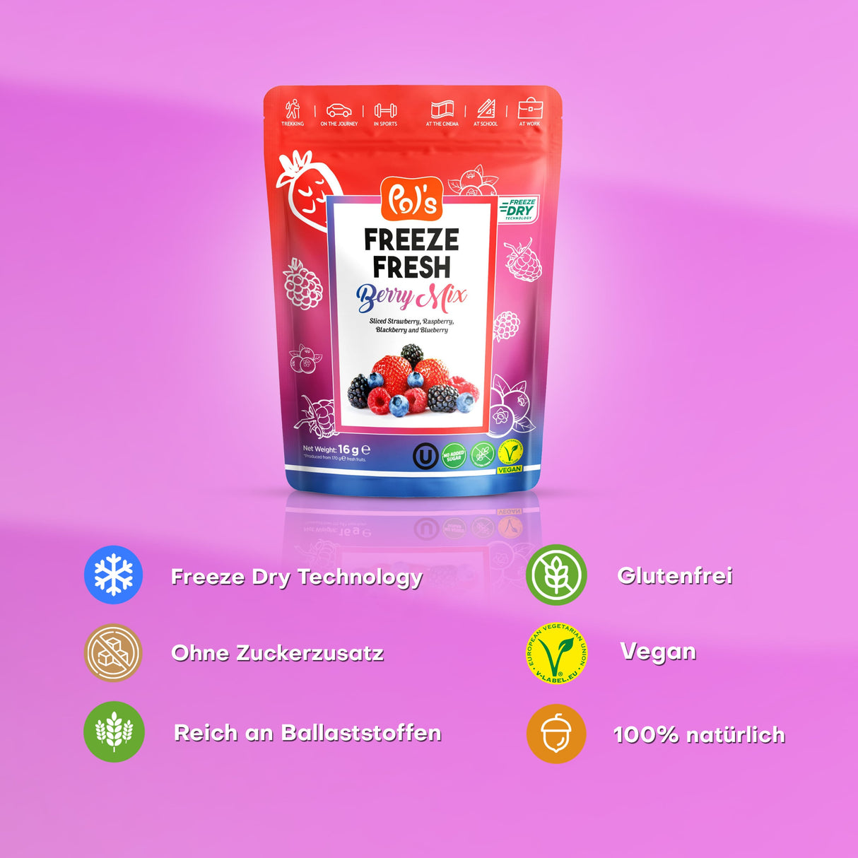 Pol's Freeze Fresh Berry Mix 16g