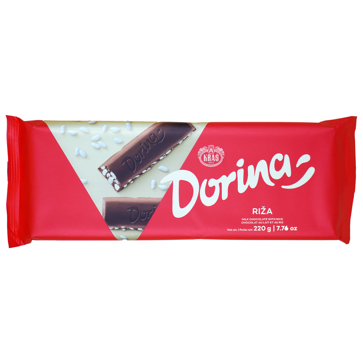 Dorina Riza Milchschokolade mit Puffreis Kras 220g