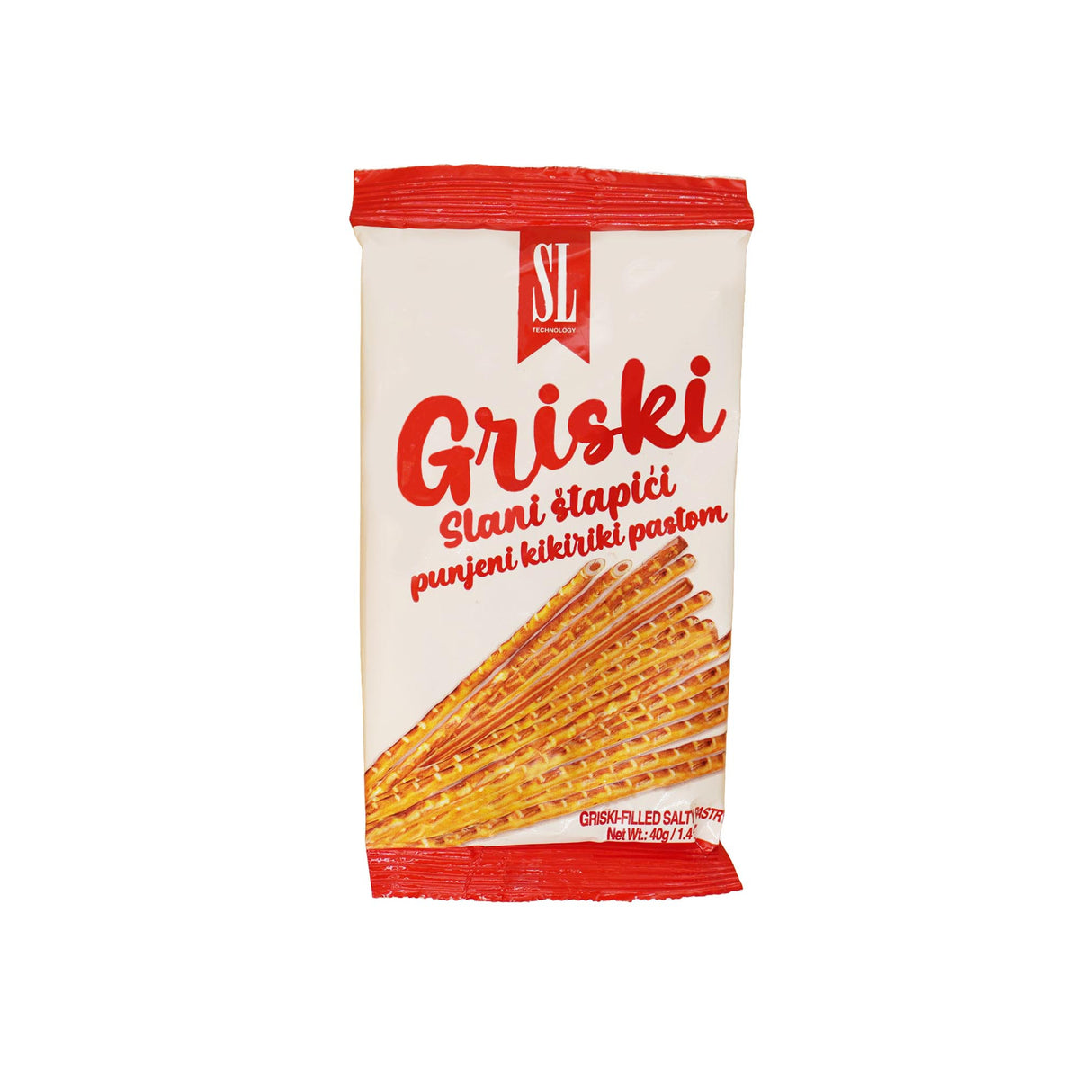 Griski Pretzel Sticks with Peanut Filling 40g