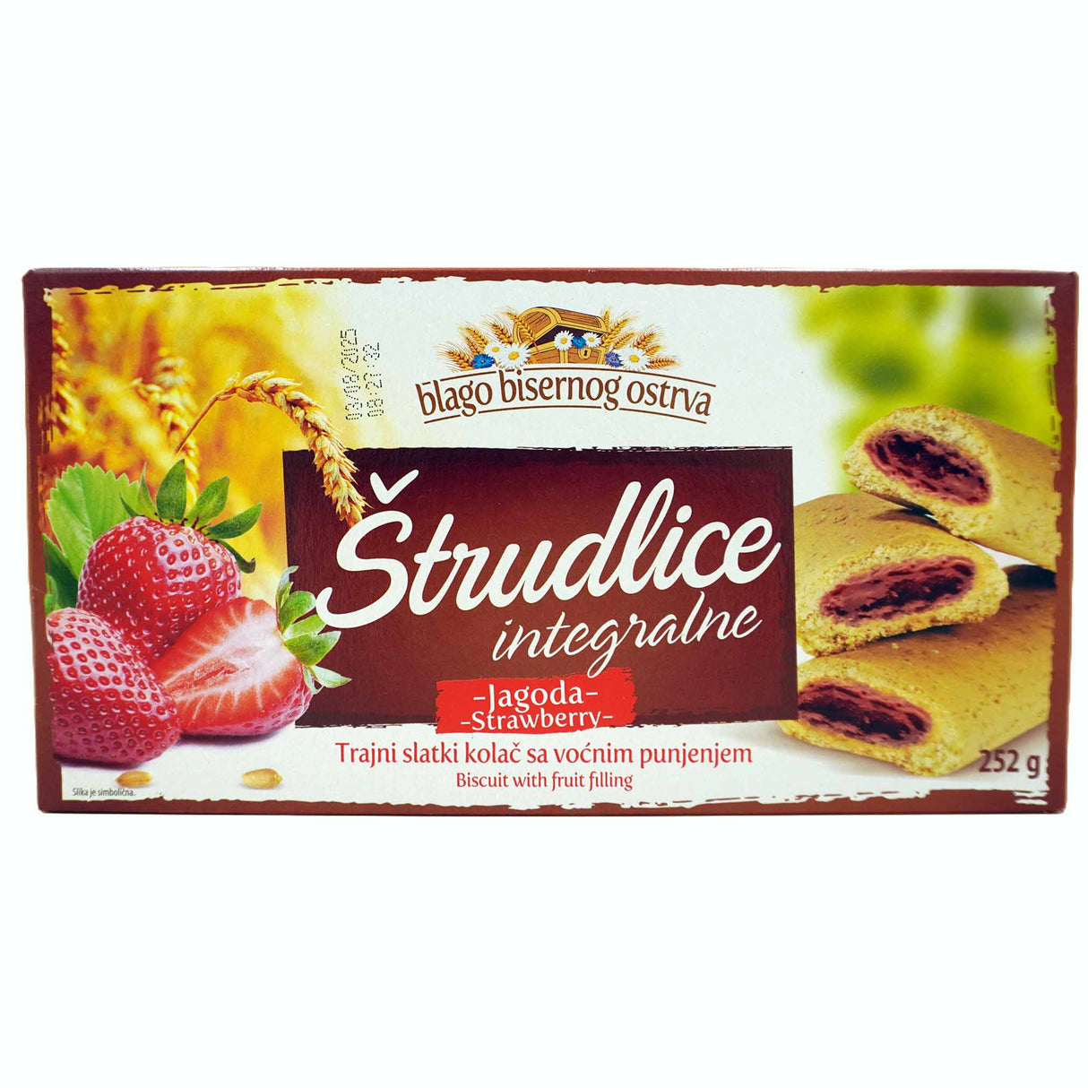 Whole Grain Strudel Tea Biscuits with Strawberries Zitoprerada 252g